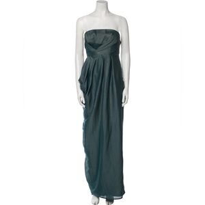 Ports 1961 Strapless Teal Dress